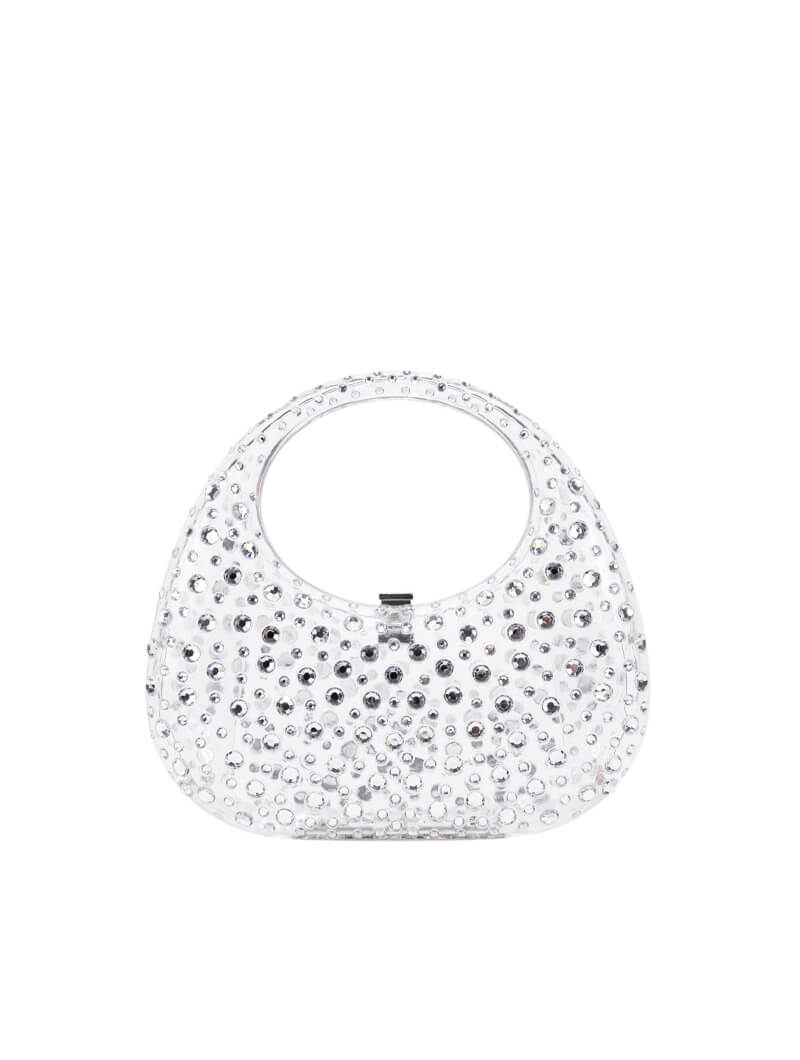 Sac transparent en strass